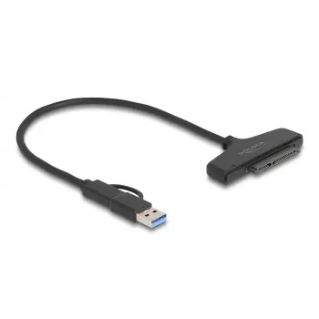 DeLOCK USB į SATA keitiklis 6 Gb/s USB Type-C Type-A 0,3 m