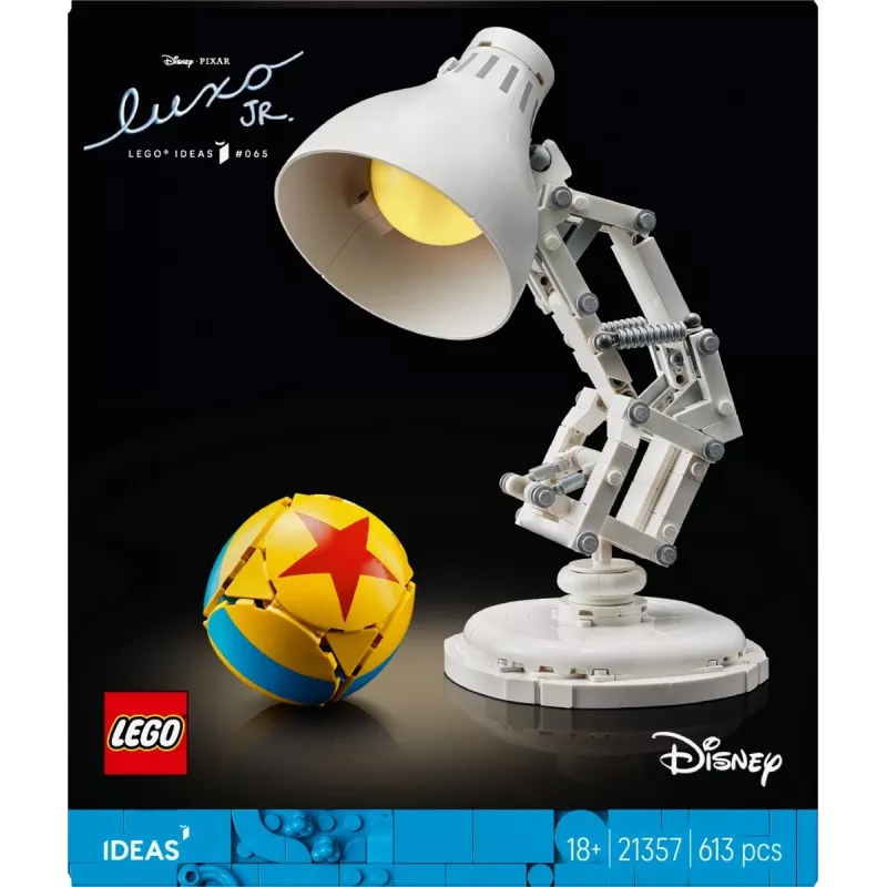 Konstrukcinis žaislas LEGO Ideas modelis 21357 — Luxo Jr., 613 dalių, 290×140×110 mm