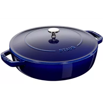 Puodas Staub Chistera 28 cm ketaus tamsiai mėlynas