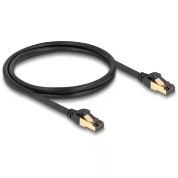Tinklo kabelis DeLOCK RJ45 Cat.6A kištukas-kištukas S/FTP 1 m juodas