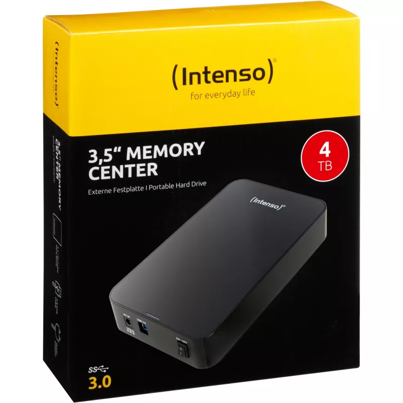 “Intenso Memory Center” 4 TB USB 3.0 3,5 colio išorinis kietasis diskas, juodas (6031512)