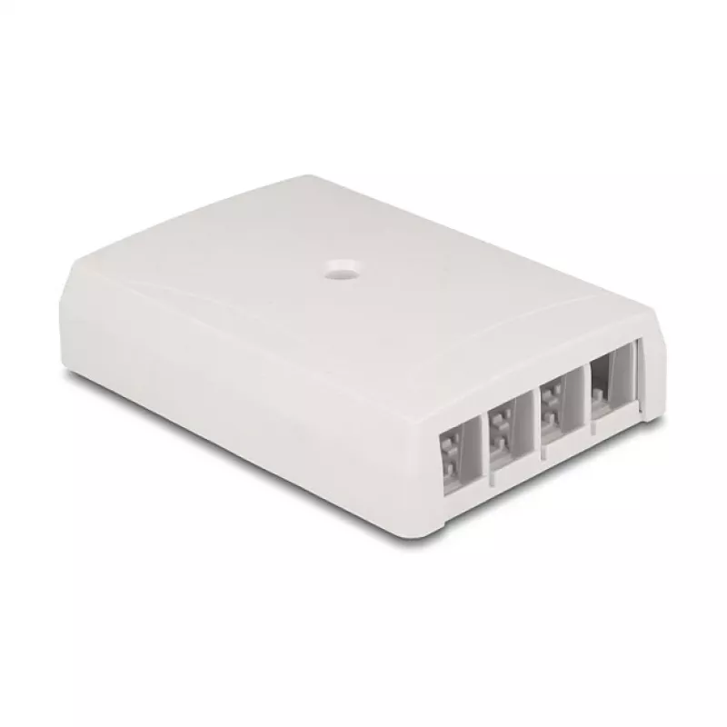 DeLOCK 67053 Keystone paviršinio montavimo dėžutė, 4 prievadų, balta