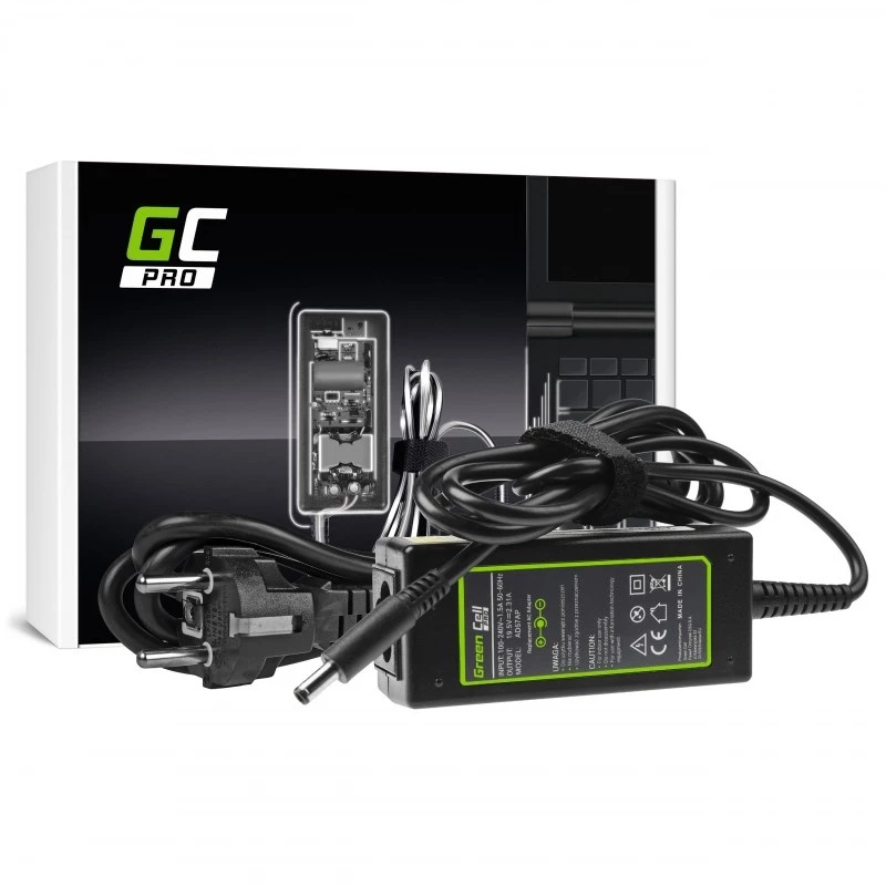 Maitinimo adapteris Green Cell AD57AP 45W 19.5V 2.31A nešiojamiesiems kompiuteriams Dell, skirtas naudoti patalpose, juodas