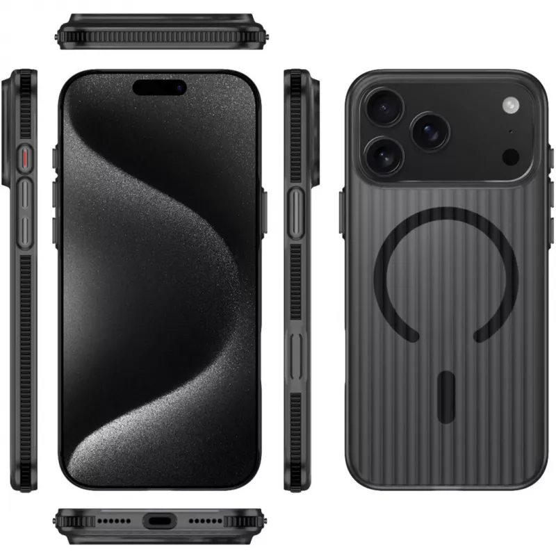 4smarts Design Case Aero, skirtas iPhone 17 Pro Max, juodas (541642)
