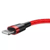 Baseus Cafule USB Lightning laidas 2,4 A 1 m (juoda + raudona)