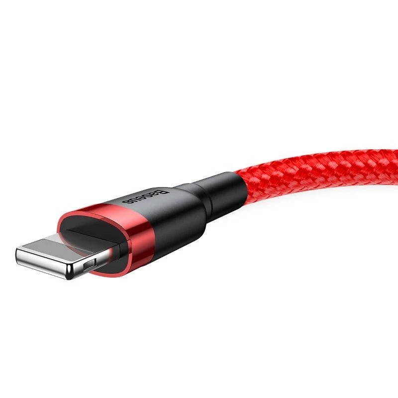 Baseus Cafule USB Lightning laidas 2,4 A 1 m (juoda + raudona)