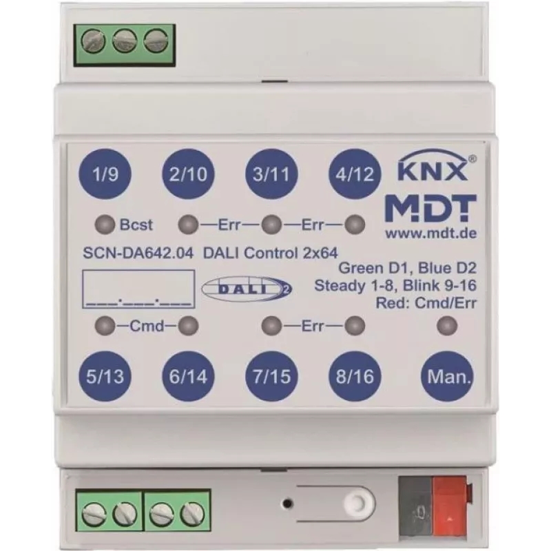 MDT SCN-DA642.04 DALI Control 2x64 tinklų sietuvas, 4TE, REG (SCN-DA642.04)