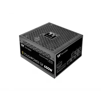 Maitinimo šaltinis THERMALTAKE Toughpower ATX 650W Gold, 80 PLUS Gold, 650 W, ATX, 90 mm ventiliatorius, 20+4 kontaktų, 1x PCIe (6+2), 3x SATA, 2x Molex