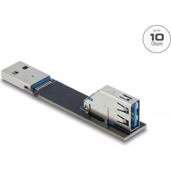 Laido jungties jungčių adapteris DELOCK 67421 — USB Type-A į Type-A, juodas