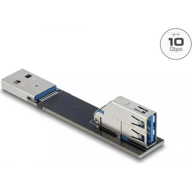 Laido jungties jungčių adapteris DELOCK 67421 — USB Type-A į Type-A, juodas