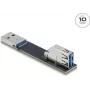 Laido jungties jungčių adapteris DELOCK 67421 — USB Type-A į Type-A, juodas