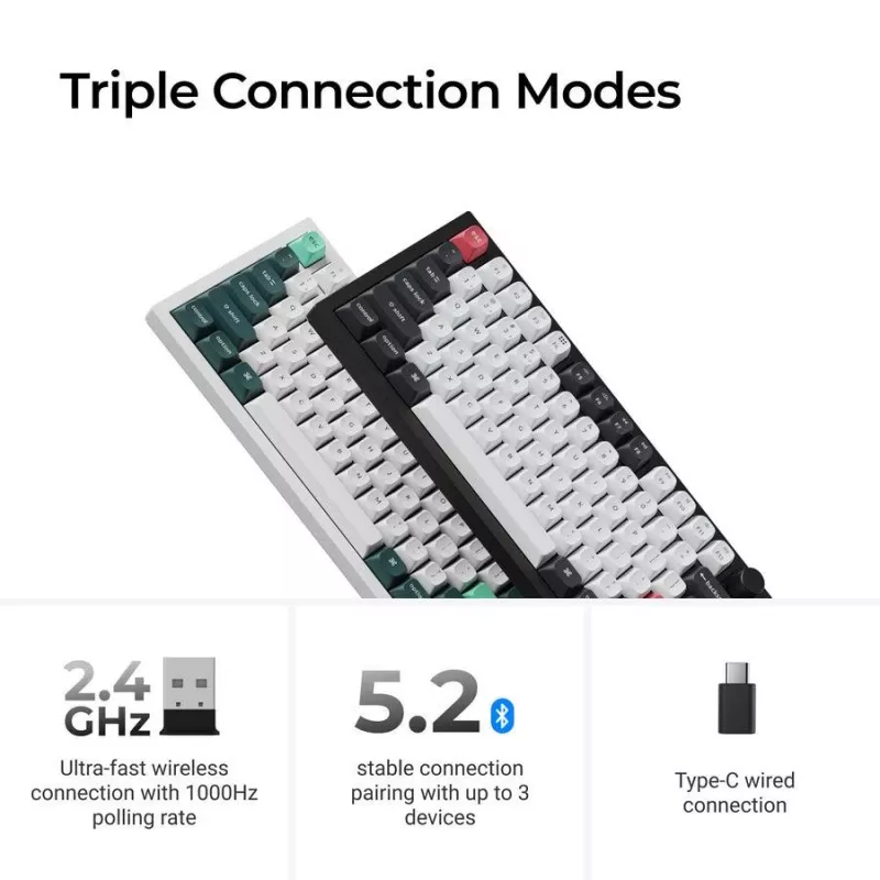 Mechaninė klaviatūra Keychron Q6 HE QMK su Gateron Double‑Rail magnetiniais stabilizatoriais