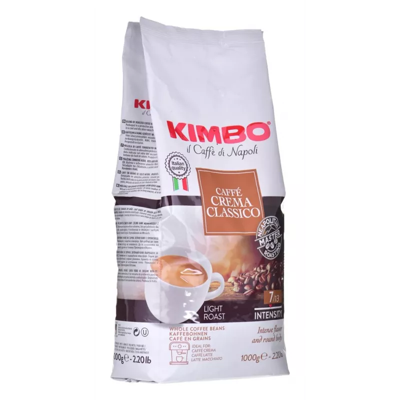 SKrudintos kavos pupelės KIMBO Caffe Crema Classico 1 kg, gamintojas KIMBO S.p.A.