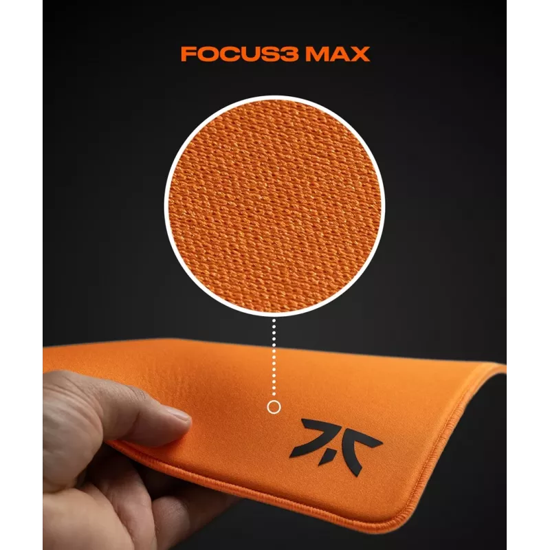 Žaidimų pelės kilimėlis GLORIOUS Fnatic FOCUS3 MAX XL - prailgintas XL dydis, medžiaginis paviršius, susiūti kraštai