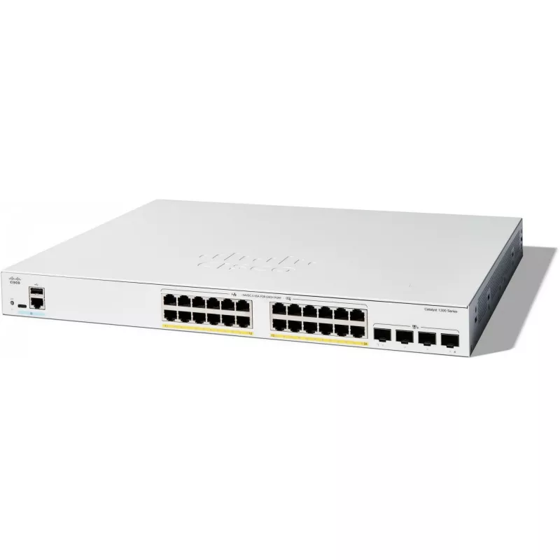 Valdomas komutatorius Cisco Catalyst 1300-24FP-4X 24 prievadų GE Full PoE 4x10GE SFP+