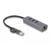 DeLOCK 64282 nešiojamojo kompiuterio dokavimo stotelė ir prievadų replikatorius, laidinis, USB 3.2 Gen 1 (3.1 Gen 1) Type-C, pilka (64282)