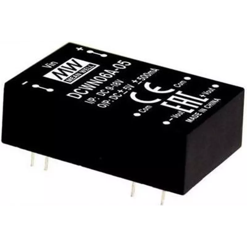 Maitinimo adapteris/keitiklis Mean Well DCWN06C-15, 6 W, įėjimas 36–72 V, išėjimas 15 V