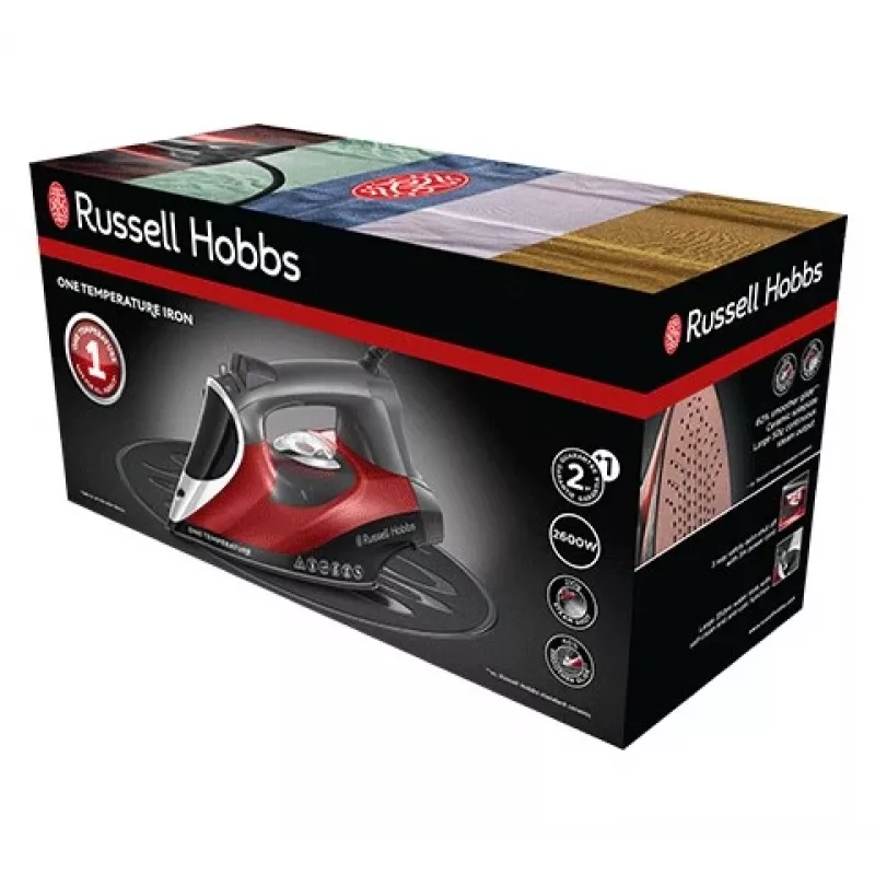 Russell Hobbs 25090-56 lygintuvas Sausas ir garinis lygintuvas Keraminis padas 2600 W Juoda, Pilka, Raudona