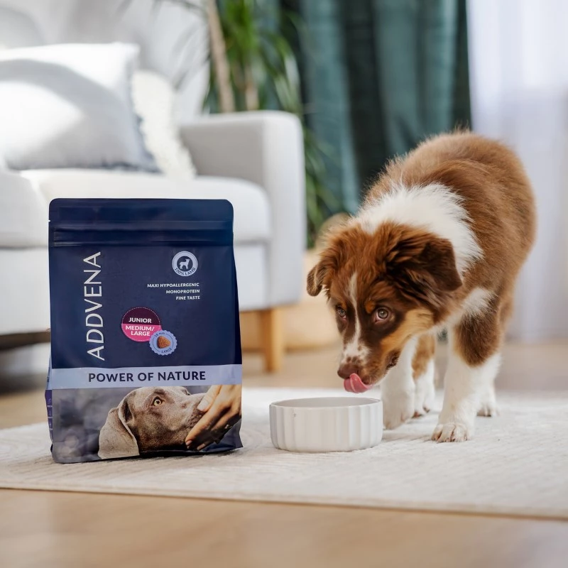 ADDVENA Power of Nature Junior Medium/Large Lamb - sausas šunų ėdalas - 10kg