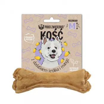PAKA ZWIERZAKA Kaulas su triušiena ir mango M 12 cm - šunų skanėstas - 55g