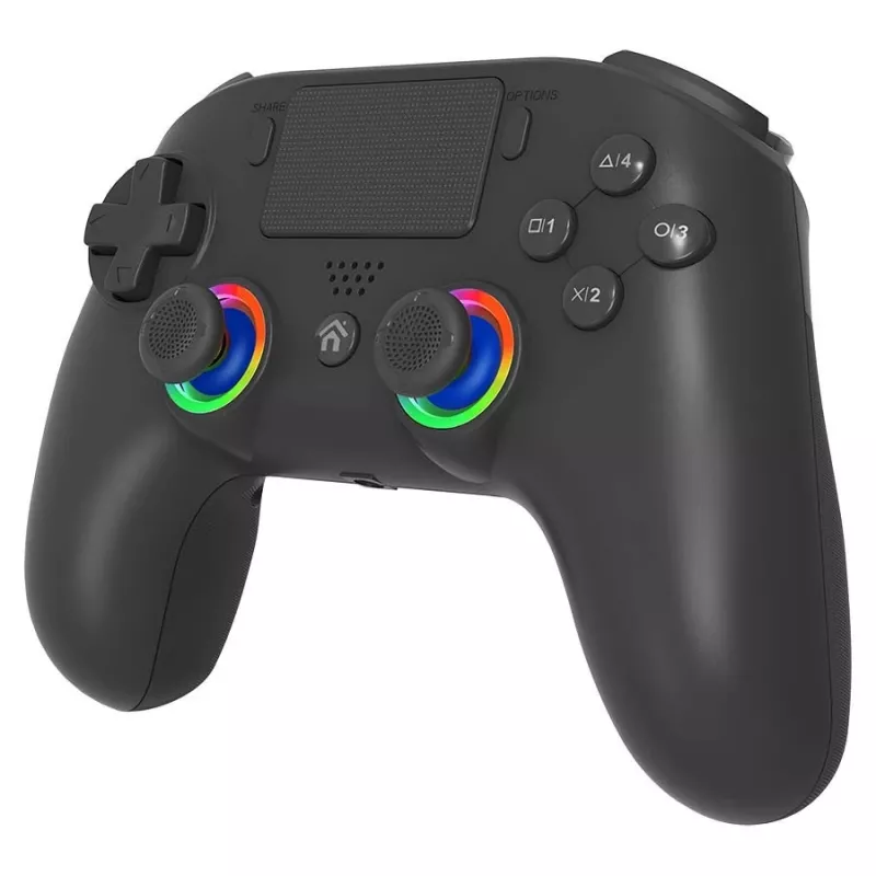 Žaidimų pultas Subsonic PS5 belaidis LED valdiklis, juodas, D-pad, Home, Options, Share
