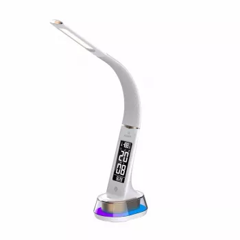 Stalinė lempa Hawk HW-LAMP05 Balta LED reguliuojama — kompaktiška LED darbo lempa su reguliuojamu laikikliu