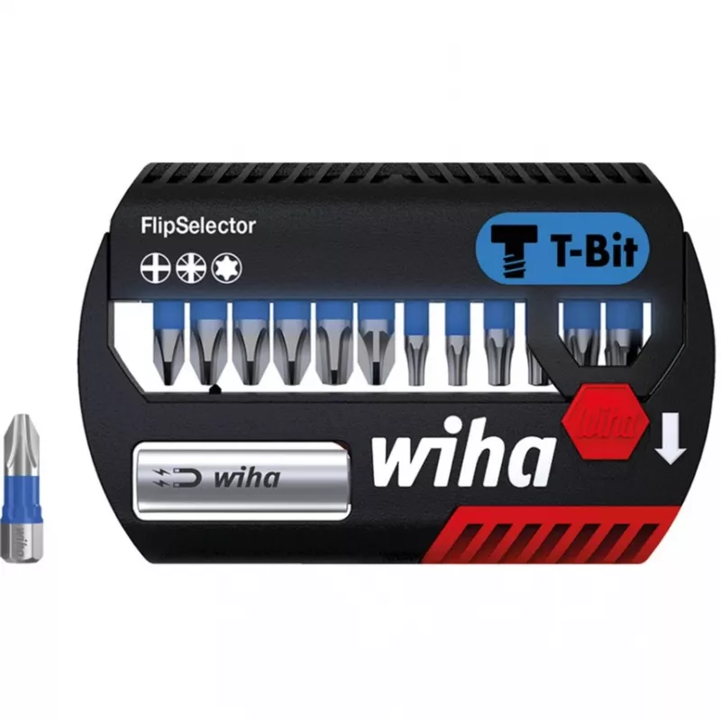WIHA 41824 - Bitų rinkinys FlipSelector, 13 dalių mišrus, 25 mm, T-Bit (41824)