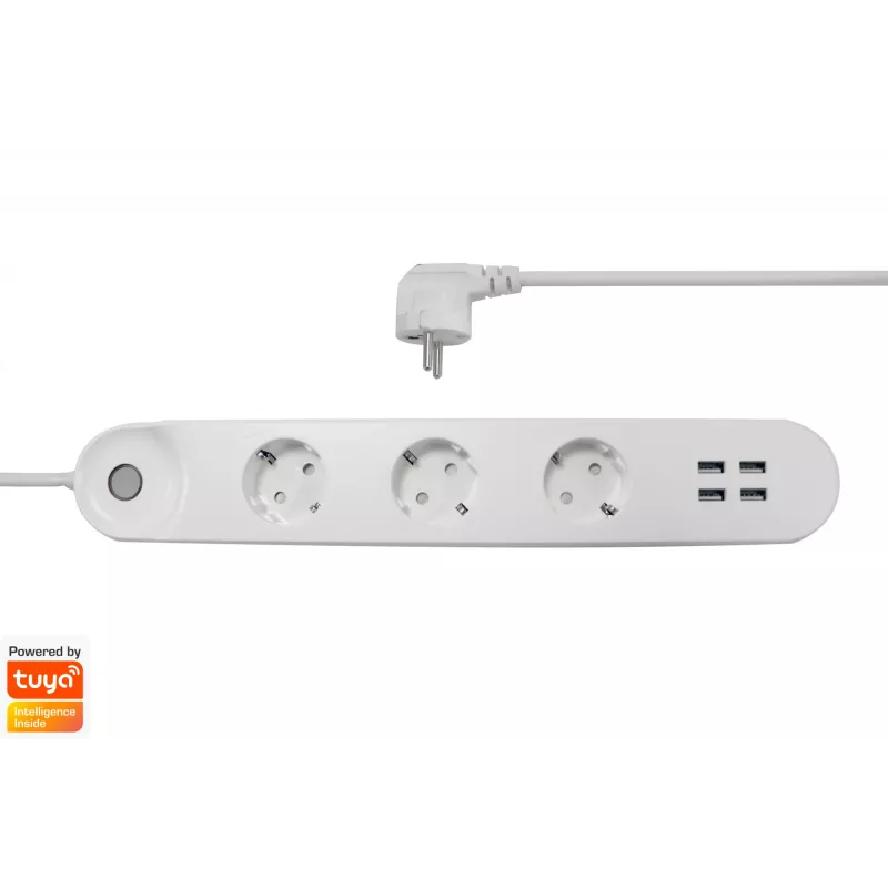 Išmanusis skirstytuvas Denver SHP-300U 3 AC lizdai Type E 4 Baltas