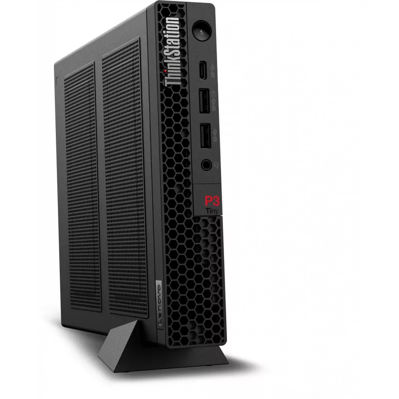 Mini PC Workstation Lenovo ThinkStation P3 Tiny Gen 2 — Intel Core Ultra 7 265, 32 GB DDR5, 1 TB SSD, NVIDIA RTX A400, Windows 11 Pro, juoda