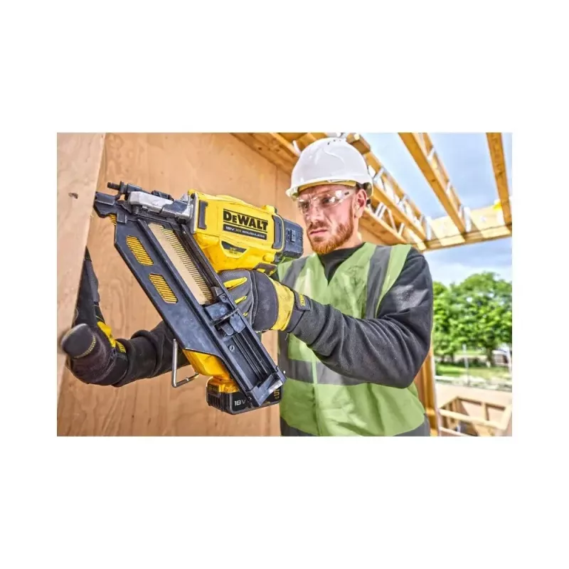 Vininis pistoletas DeWALT DCN930N-XJ 18V bevielis su kampine dėtuve, 2,8 mm, 5–90 mm kabės, 55 talpa