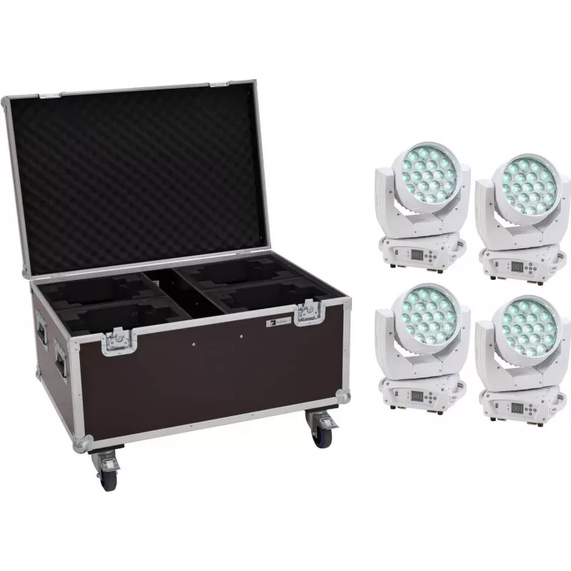 Judanti galvutė apliejimo šviestuvas EUROLITE TMH-X4 4× LED su ratukais vežimėliu