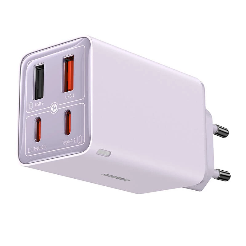 Baseus GAN6 Pro greitasis įkroviklis, 2xUSB-C + 2xUSB, 65 W (purpurinis)