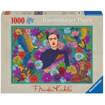 Dėlionė - Frida Kahlo rojus: Papūgos, Beždžionės 1000 dalių