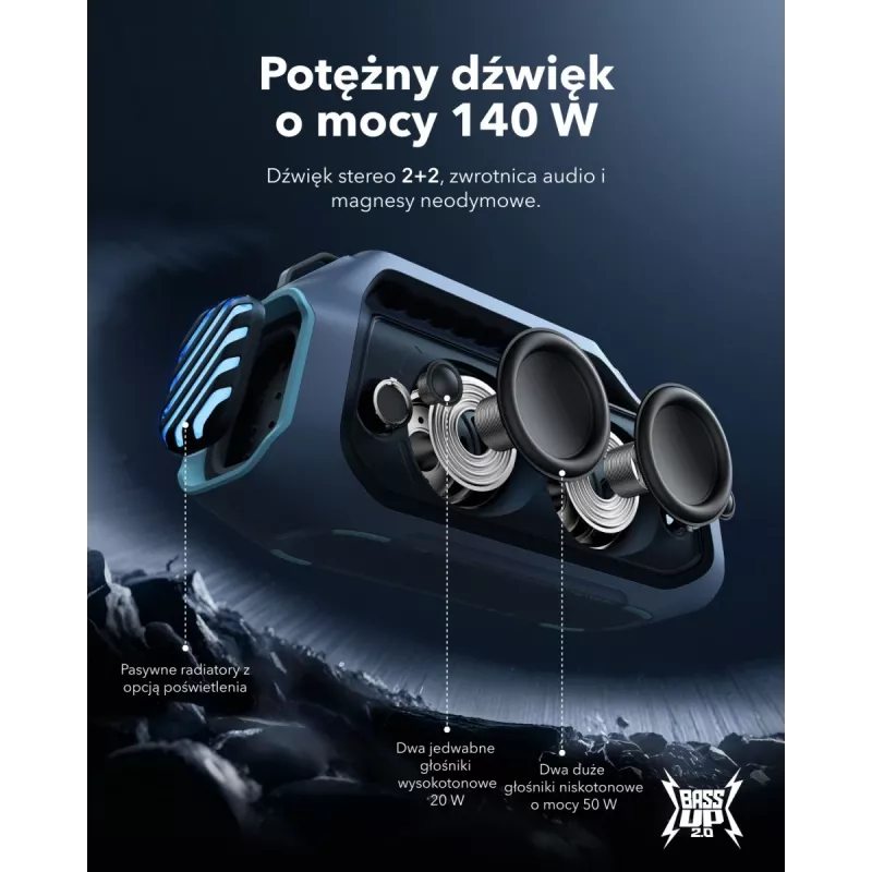 Soundcore Boom 2 Plus mėlynas