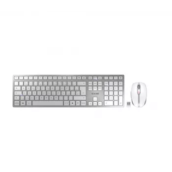 CHERRY DW 9100 plonas klaviatūra Pridedama pelė Universali RF belaidė + Bluetooth čekų, slovakų Sidabrinė