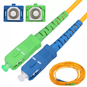 Tinklo kabelis Extralink Patchcord SC/APC-SC/UPC Vienmodis G652D 1m