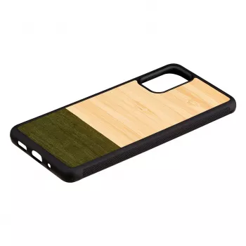 Telefono dėklas Man and Wood Samsung Galaxy S20+ — bambukas, miško juoda