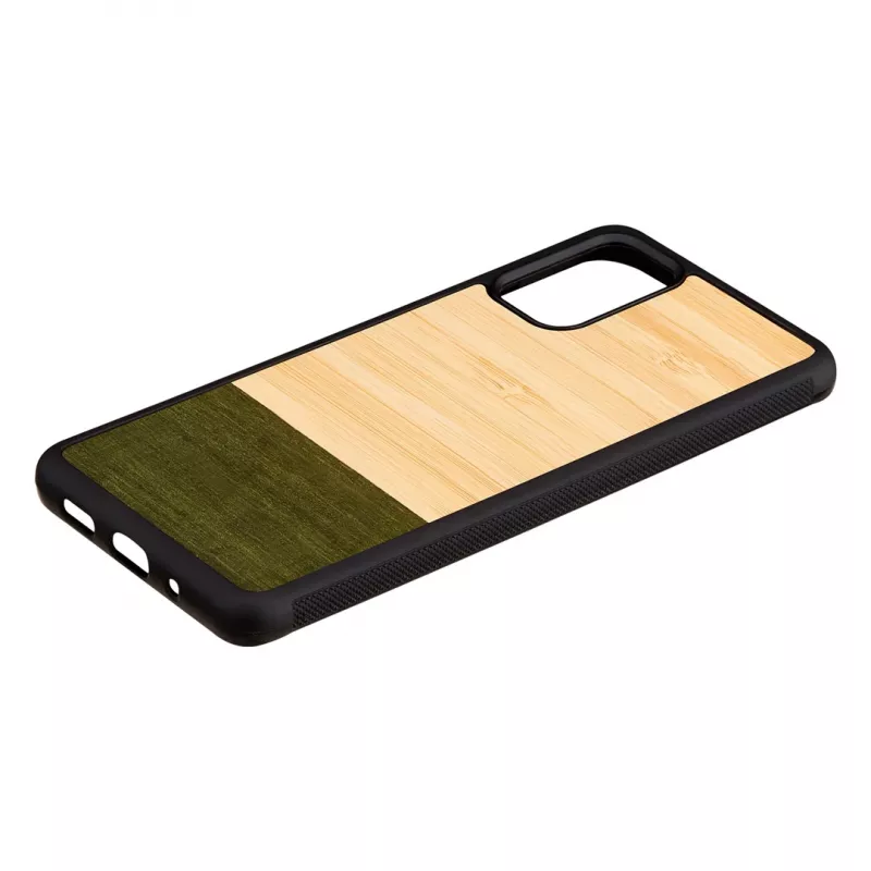 Telefono dėklas Man and Wood Samsung Galaxy S20+ — bambukas, miško juoda