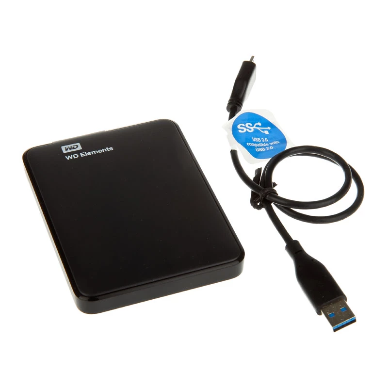WD Elements Portable WDBUZG0010BBK - kietasis diskas - 1TB - išorinis (nešiojamasis) - USB3.0 (WDBUZG0010BBK)
