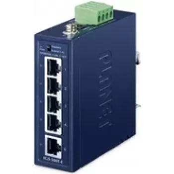 Nevaldomas 5 prievadų Gigabit Ethernet jungiklis PLANET IGS-500T-E (10/100/1000), mėlynas
