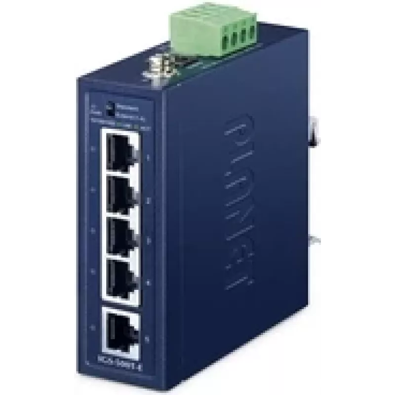 Nevaldomas 5 prievadų Gigabit Ethernet jungiklis PLANET IGS-500T-E (10/100/1000), mėlynas