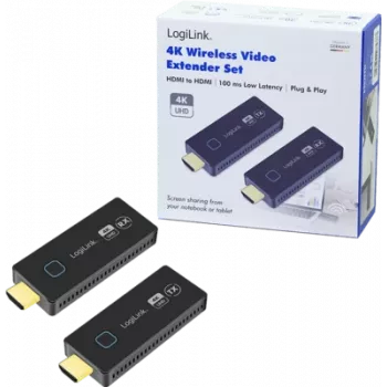 Belaidis HDMI perdavimo rinkinys LOGILINK HDW0102 — 30 m veikimo nuotolis, HDMI belaidis siųstuvas ir imtuvas