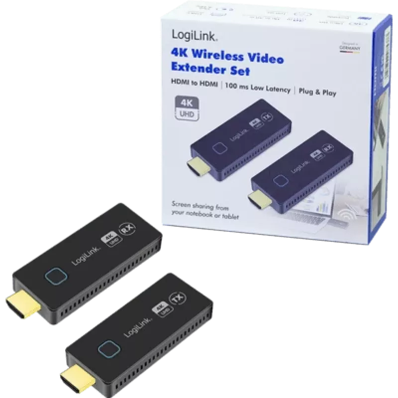 Belaidis HDMI perdavimo rinkinys LOGILINK HDW0102 — 30 m veikimo nuotolis, HDMI belaidis siųstuvas ir imtuvas