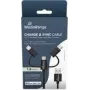 USB laidas MediaRange MRCS246 — 1 m, USB A į USB-C / Micro USB-A / Lightning, USB 2.0, juodas