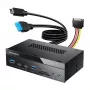 GrauGear G-MP03-CR-AU Multi priekinio skydelio 4 prievadų USB šakotuvas + kortelių skaitytuvas (USB, SD, microSD)