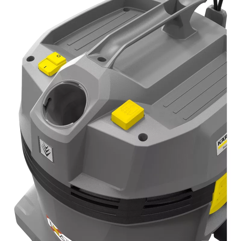 Drėgnas ir sausas dulkių siurblys Kärcher NT 22/1 Ap L – 22 L, 1300 W, 25,5 kPa vakuumas, 71 l/s oro srautas, 1,9 m žarna, 6 m laidas