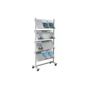 Helit H6813499 - Metall - Pilka - 4 lentynos - 750 mm - 390 mm - 1580 mm