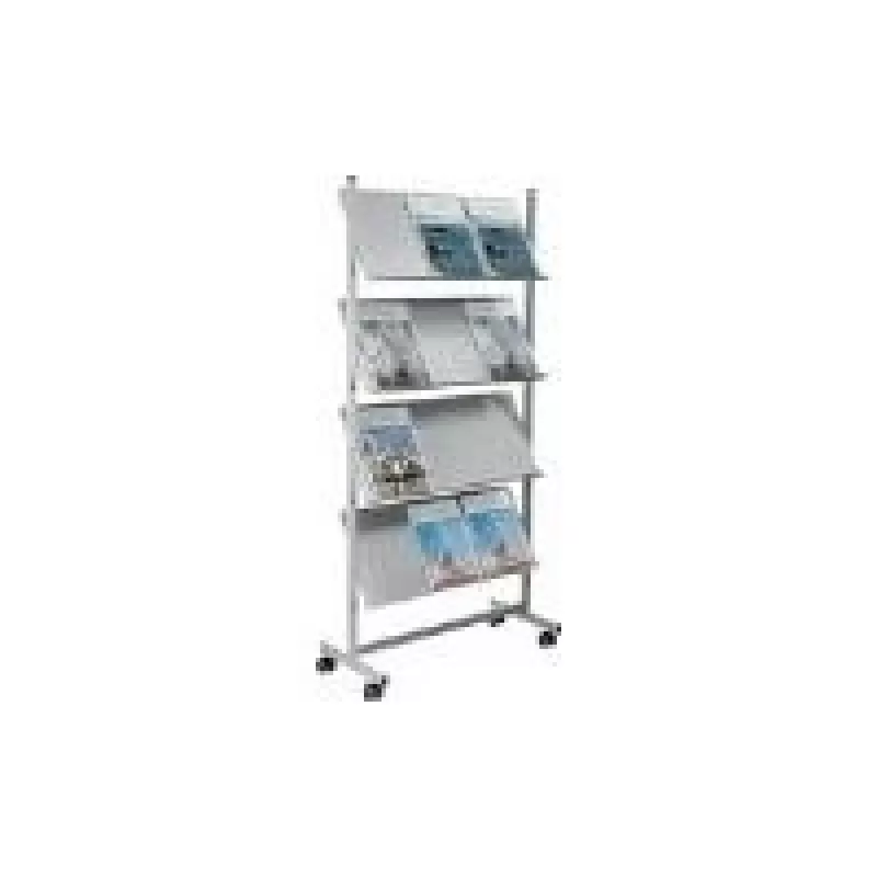 Helit H6813499 - Metall - Pilka - 4 lentynos - 750 mm - 390 mm - 1580 mm