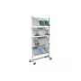 Helit H6813499 - Metall - Pilka - 4 lentynos - 750 mm - 390 mm - 1580 mm