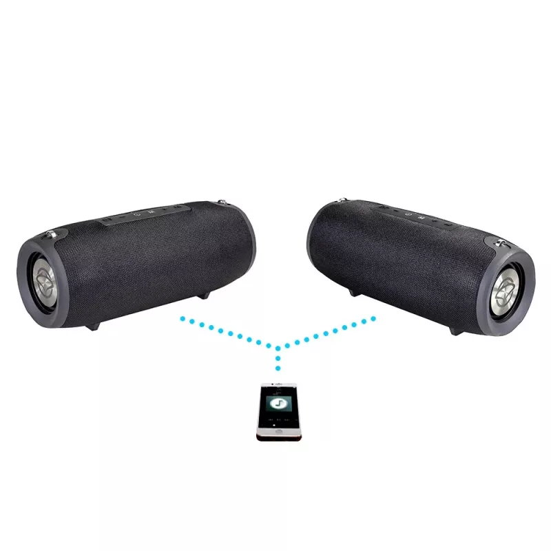 Nešiojamasis Bluetooth garsiakalbis MANTA SPK15GO-BK — 20 W, 3600 mAh, iki 8 val., juodas
